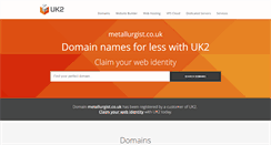 Desktop Screenshot of metallurgist.co.uk